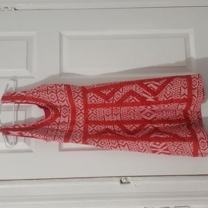 Red & White cotton dree